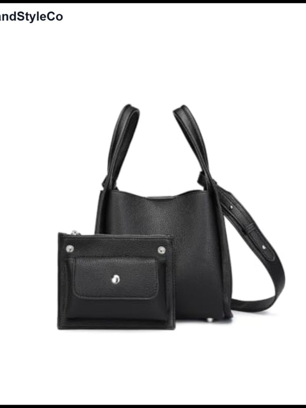 Mini PU Bucket Bag Crossbody Purse Magnetic Closure with Pouch